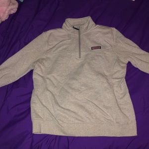 Grey vines yard vines 1/4 zip shep shirt